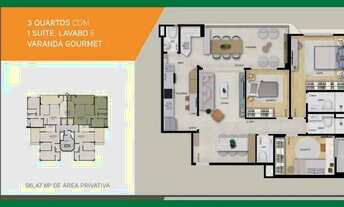 Imagem 5: Apartamento, 2 e 3/4, suíte, vaga e varanda gourmet, na melhor localização do ITAIGARA