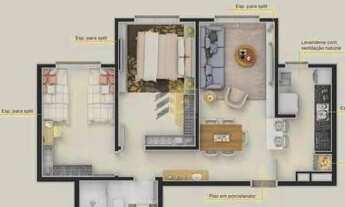 Imagem 6: Apartamento para Venda - 61.7m², 2 dormitórios, 1 vaga - Canelinha Saiqui