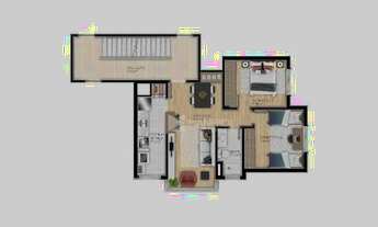 Imagem 2: Apartamento com 2 dormitórios à venda, 55 m² por R$ 214.600,00 - Porto Verde - Alvorada/RS