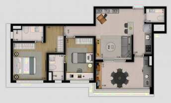 Imagem 2: Apartamento para venda possui 81 metros quadrados com 2 quartos em Vila Clementino - São P