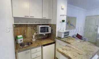 Imagem 3: Flat em Moema ! OPORTUNIDADE 1 dormitório, cozinha, 2 sacadas e lavanderia coletiva!