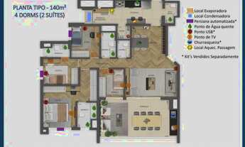 Imagem 2: Maravilhoso apartamento no Tatuapé com 140m², sendo 04 dorms e 02 vagas