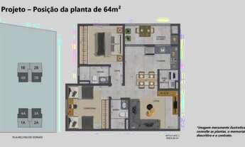 Imagem 3: Apartamento com 2 dormitórios sendo 1 suite - 64m²