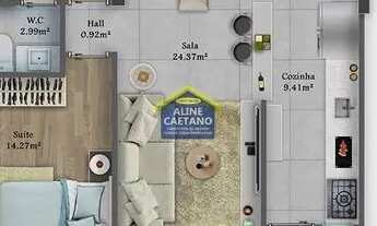 Imagem 3: Apart 2 dorms Suites, Canto do Forte, JGA784