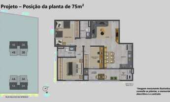 Imagem 5: Apartamento com 2 dormitórios sendo 1 suite - 64m²