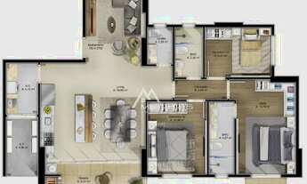 Imagem 4: Apartamento à venda, 122 m² por R$ 1.370.000,00 - Fazenda - Itajaí/SC