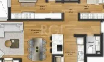 Imagem 5: Apartamento para Venda - 87.57m², 2 dormitórios, sendo 2 suites, 2 vagas - Auxiliadora