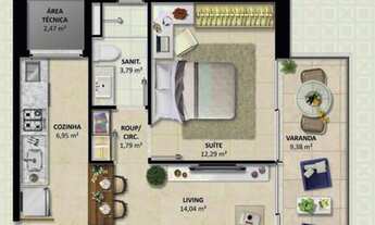 Imagem 4: Apartamento para venda possui 84m2, 2/4 vista mar total- Barra -Salvador /Bahia