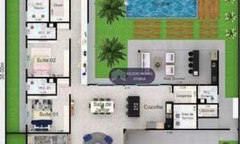 Imagem 5: Casa com 3 suítes à venda, 300 m² por R$ 2.700.000 - Condomínio Porto Atibaia - Atibaia/SP