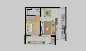 Imagem 4: Apartamento 1 dormitório - 1 vaga - Tatuapé - mobiliado