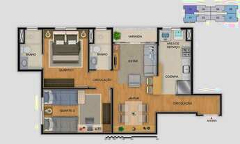 Imagem 2: Apto. Riacho das Pedras 2 qto. com suite "Reserva das Flores&quot