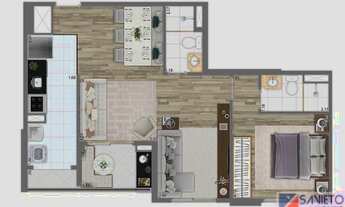 Imagem 5: 56m² 2Quartos,1Suite,1Vaga demarcada ao lado do Shopping Morumbi Town,Jardim Sul