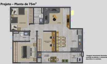 Imagem 4: Apartamento com 2 dormitórios sendo 1 suite - 64m²