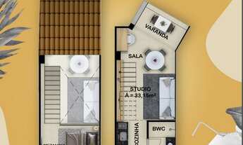 Imagem 5: Temos flats 01 e 02 qtos,jardins e terraço,varios opções de planta a partir de 26 m² á 56