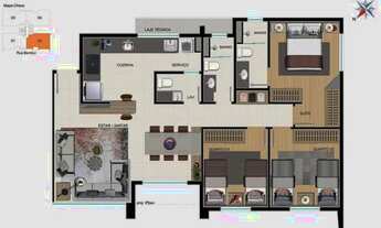 Imagem 7: Apartamento com três quartos no Cruzeiro