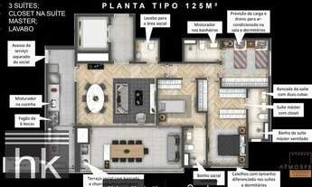 Imagem 2: Apartamento com 3 dormitórios à venda, 125 m² por R$ 1.730.000,00 - Brooklin - São Paulo/S