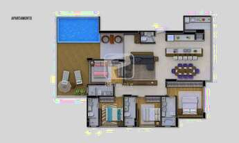 Imagem 3: LEBLON GARDEN Apartamento com 4 dormitórios