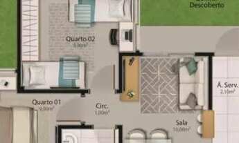 Imagem: BR- 2 quartos com quintal em Porto Canoa