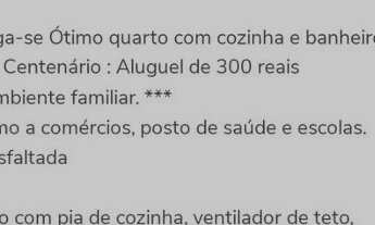 Imagem 2: Aluga-se Ótimo quarto com cozinha e banheiro no bairro Centenário: Aluguel de 300 reais