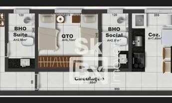 Imagem 5: Apartamento com 2 quartos à venda, 56 m² por R$ 338.400 - Brasil - Uberlândia/MG