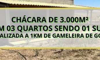 Imagem: Cháraca de 3.000m² com 03 quartos sendo