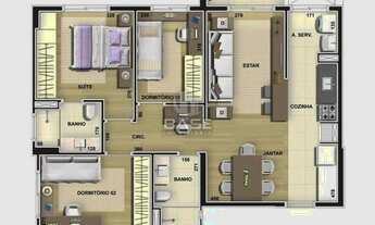 Imagem 2: Reserva do Parque - 85m² - Centro