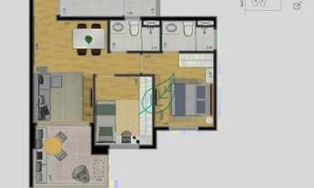 Imagem 2: Apartamento 62 m² com 2 Quartos, 1 Vaga no Jardim Caravelas