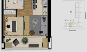 Imagem 5: Apartamento venda 30 metros, studio com vaga em Pinheiros