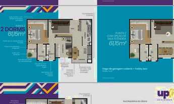 Imagem 6: Apartamento na planta 1 e 2 dormitório 38 e 62 m2