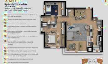 Imagem 5: Lançamento Ápice Vila Yara (Osasco), Planta de 58m2, 2 quartos (1 suíte)