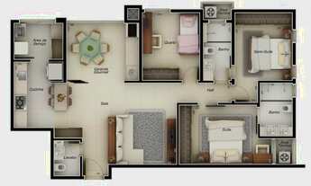 Imagem 2: Apartamento para Venda em Uberlândia, Santa Mônica, 3 dormitórios, 1 suíte, 2 banheiros