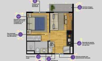 Imagem 2: Apartamento para venda tem 26 metros quadrados com 1 quarto em Campo Belo - São Paulo - SP