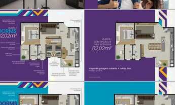 Imagem 7: Apartamento na planta 1 e 2 dormitório 38 e 62 m2