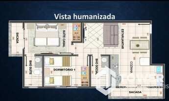 Imagem 2: Apto 55m² 2 quartos sendo 1 suíte, gás e elevador
