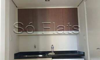 Imagem 7: Flat em Aphaville para locação com 1x dormitório todo mobiliado com serviços. Com entrada