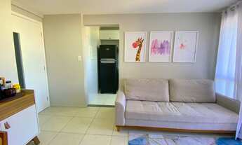 Imagem 3: Apartamento com 2/4 em 52m² 1 vaga de garagem mobiliado e decorado (porteira fechada)
