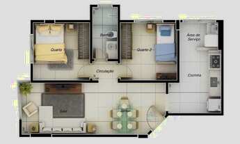 Imagem 2: Alugo -Apartamento de 60 m², 2 Quartos - Jardim Botânico
