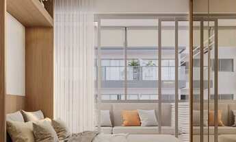 Imagem: Studio 27m²,sala e quarto/ São Lourenço