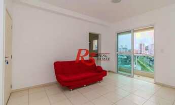 Imagem 3: Apartamento com 1 dormitório para alugar, 53 m² por R$ 3.536,00/mês - José Menino - Santos