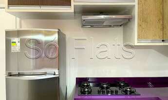 Imagem 4: Flat em Aphaville para locação com 1x dormitório todo mobiliado com serviços. Com entrada