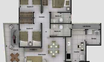 Imagem 4: Apartamento MONTADO - 3 QUARTOS - SANTA MÔNICA