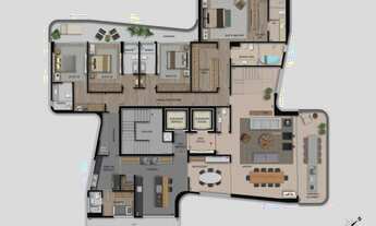 Imagem 7: Apartamento 4 quartos com 4 suítes, 4 vagas, lazer completo, Ed. Brisa, Vale do Sereno, N