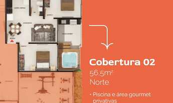 Imagem 7: Cobertura para Venda em João Pessoa, JARDIM OCEANIA, 2 dormitórios, 1 banheiro, 2 vagas