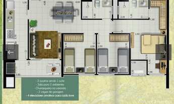 Imagem 6: Vendo Apartamento Jardim Beira Rio tem 82 metros quadrados com 3 quartos sendo uma suíte