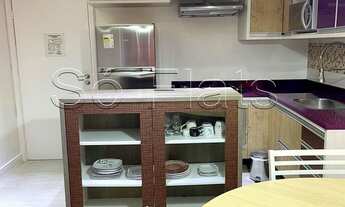 Imagem 3: Flat em Aphaville para locação com 1x dormitório todo mobiliado com serviços. Com entrada