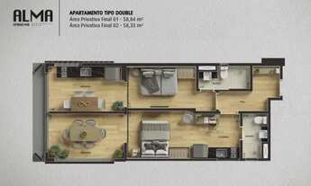 Imagem 3: Alma Ipanema Residencial Style - 6º andar - Varanda/double suites 58,84m²