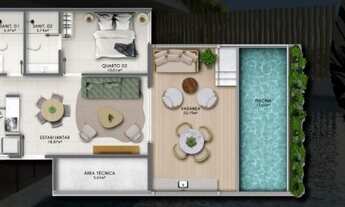 Imagem 7: Apartamento para venda com 88 m² com 2 quartos em Imbassaí - Mata de São João - BA