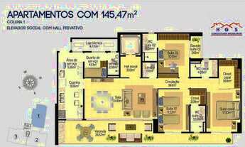 Imagem 7: Apartamento para venda tem 138 metros quadrados com 3 quartos em Guararapes - Fortaleza