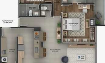 Imagem 6: Apartamento para venda tem 48 metros quadrados com 1/2/3 suíte(s) em Pedra Branca - Palhoç