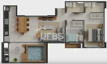 Imagem 2: Cinque Terre Residenze - Apartamento 2 quartos, sendo 2 suítes